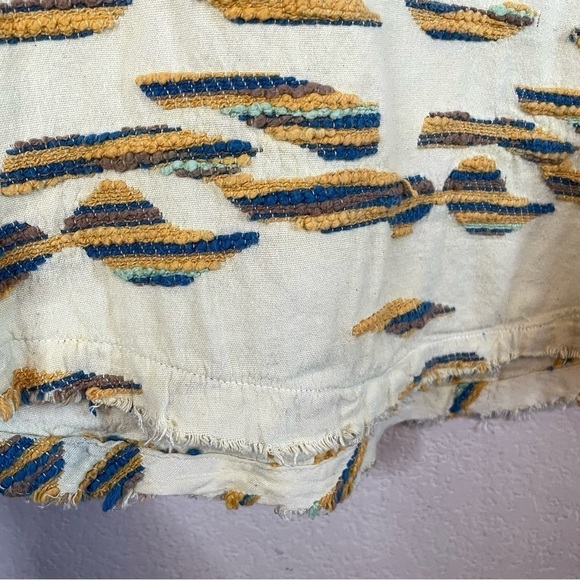 Ivy Jane Boho Long Sleeve Split Neck Textured Woven Popover Top Blouse Size MED - Picture 5 of 11